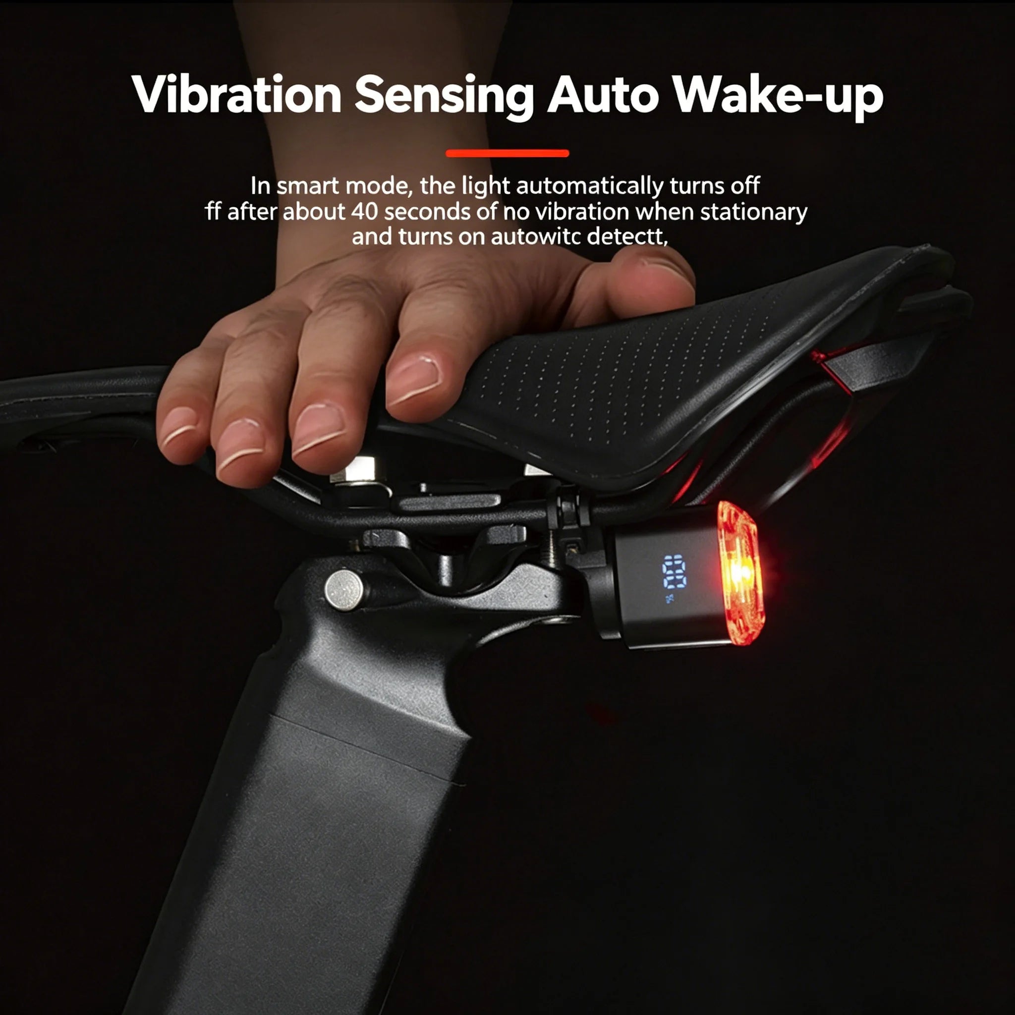 Cycling Waterproof Intelligent Sensing Brake Taillights Bicycle Taillights Type-c Charging Highway Mountain Night Bike Taillight Zpaxo