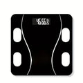 Electronic Bathroom Scale 396lb/180kg Digital LCD Display with Temperature Reading High Precision Wide Platform Home Use Zpaxo balck-B