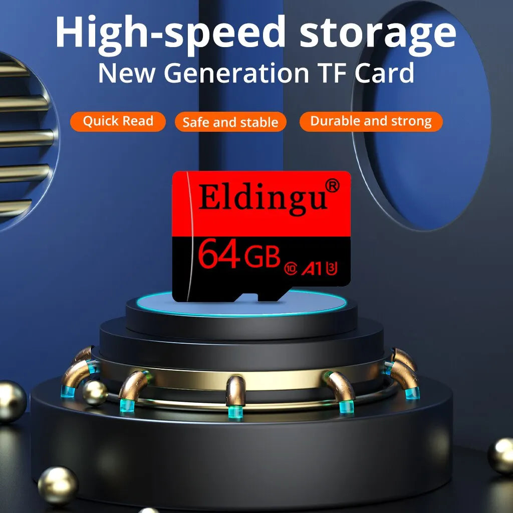 Eldingu Memory Card 32GB 64GB 128GB A1 U3 Class10 Mini TF U1 Cell Zpaxo