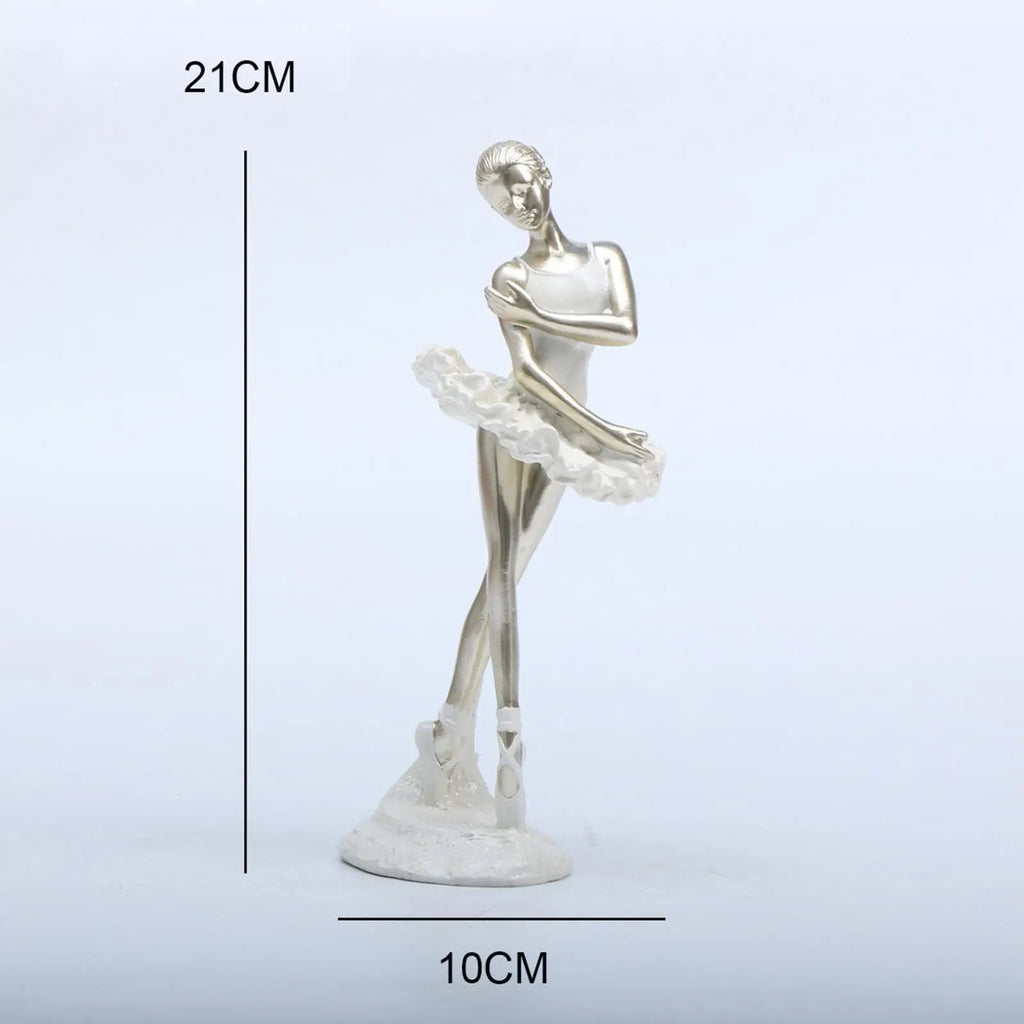 Ballerina Figurine Dancing Girl Statuette | Home Décor Gift Decorative Figurine Zpaxo