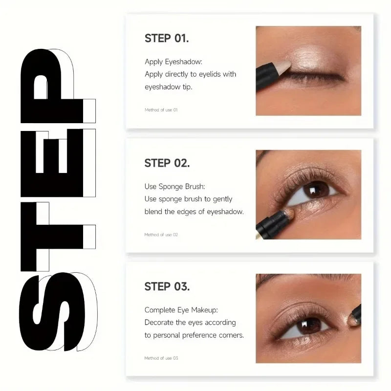 1PC Waterproof, Light To Dark, Eye Contour, Gentle Texture, Easy Makeup Remover, 2-in-1 Eyeshadow Stick, Valentine's Day Gift Zpaxo