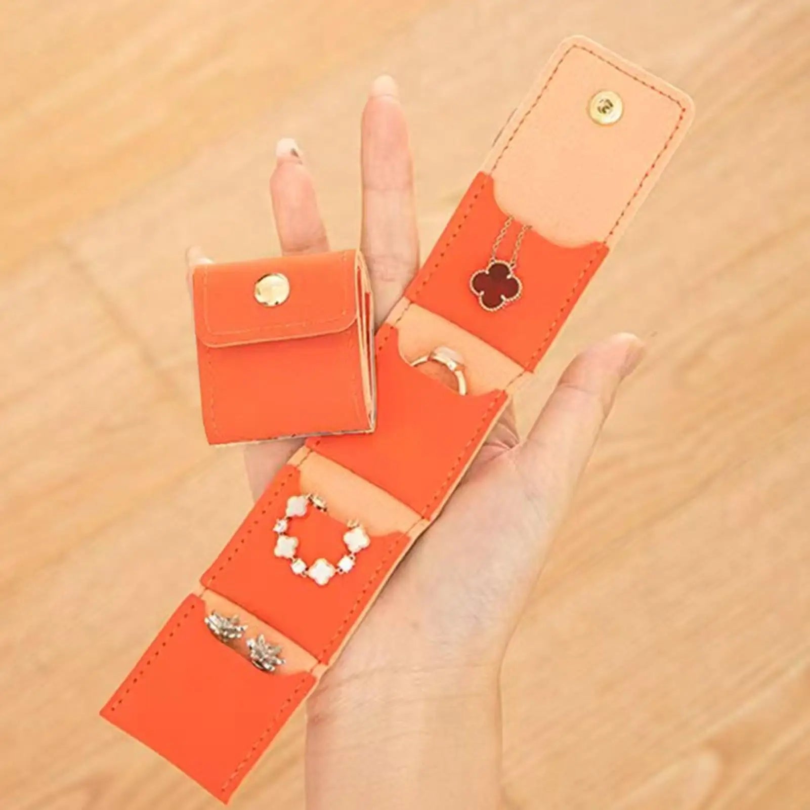 Mini Travel Jewelry Bag Organizer Foldable Portable Pouch Rings
