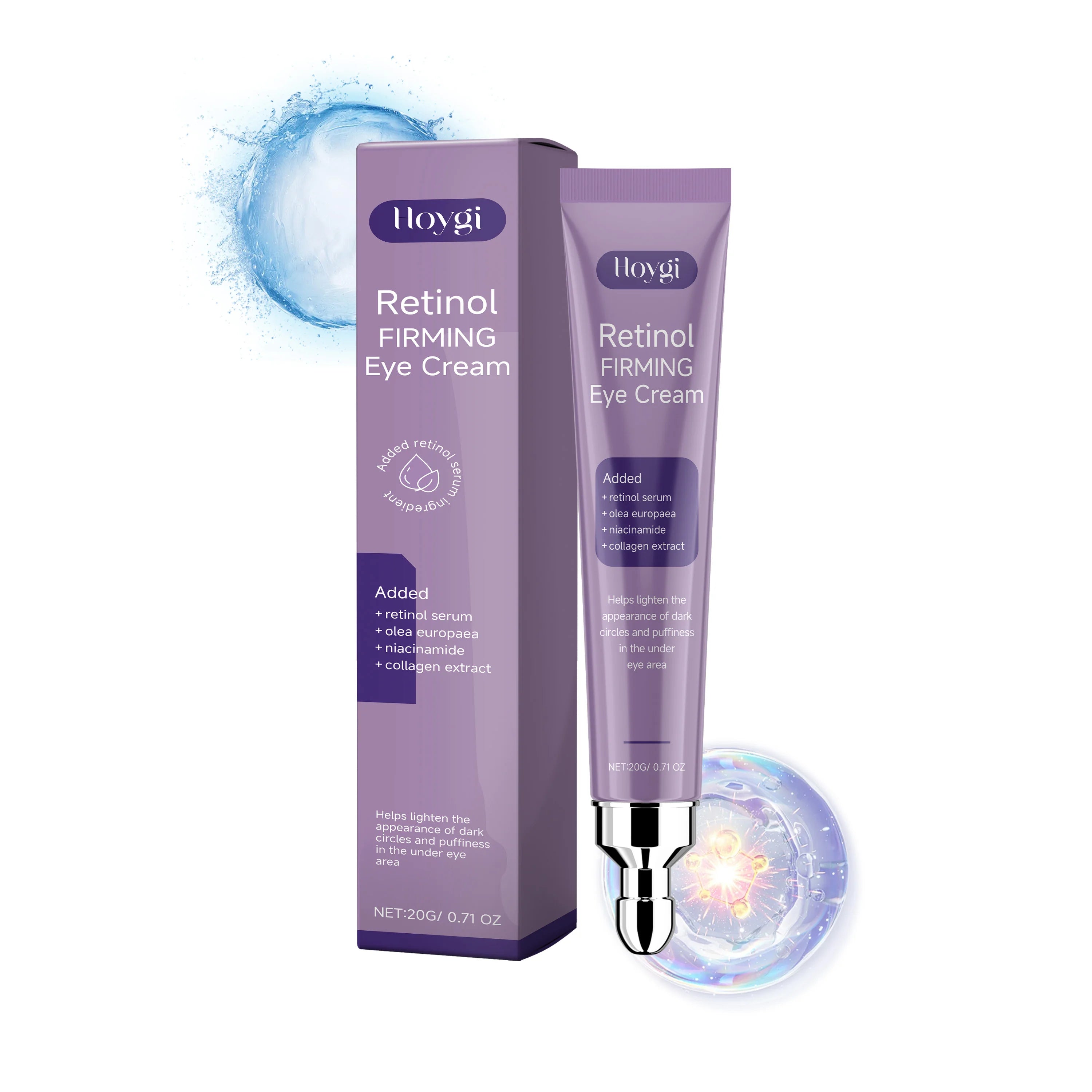 Hoygi Retinol Eye Cream – Dark Circles & Firming, 20g Retinol Eye Cream Zpaxo 20g Boxed