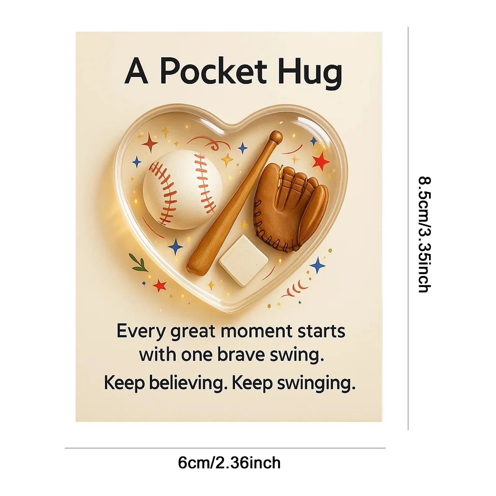 Heart Shaped Sport-themed Pocket Hug Collection Card Sports-themed