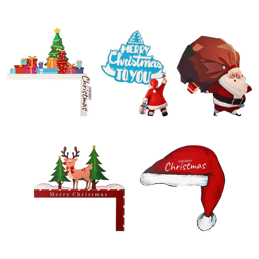 Christmas Door Corner Sign – Wooden DIY Frame Ornament Decor