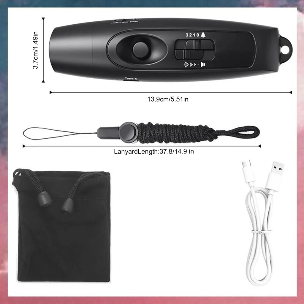 Electronic Air Bear Horn 120-150dB Hand Emergency Whistle LED Safety