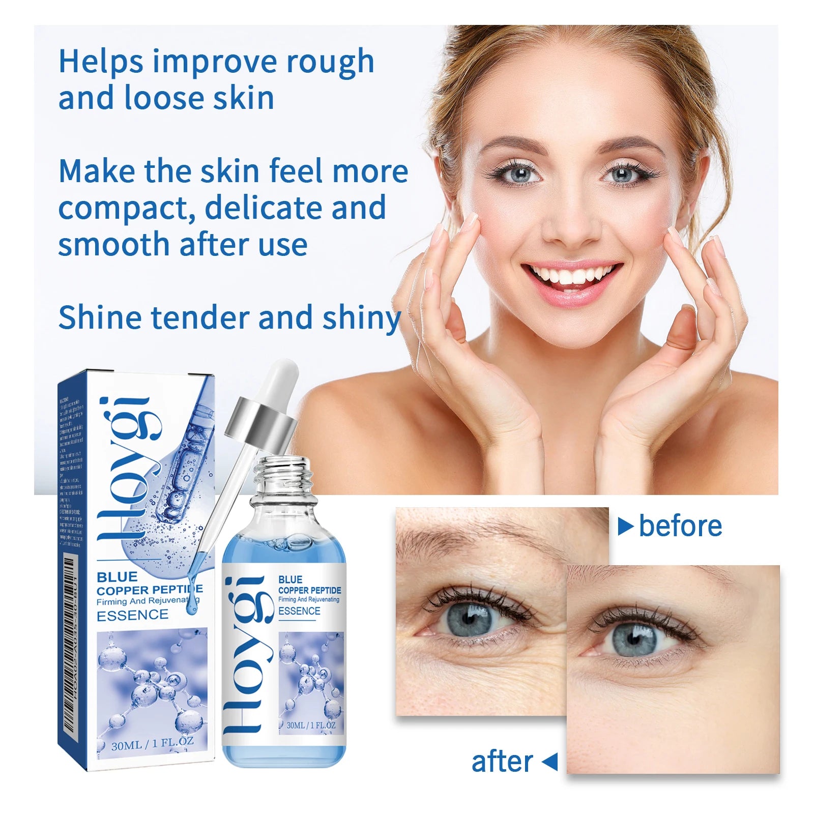Blue Copper Peptide Anti-Aging Serum – Firming & Brightening Face Serum Zpaxo