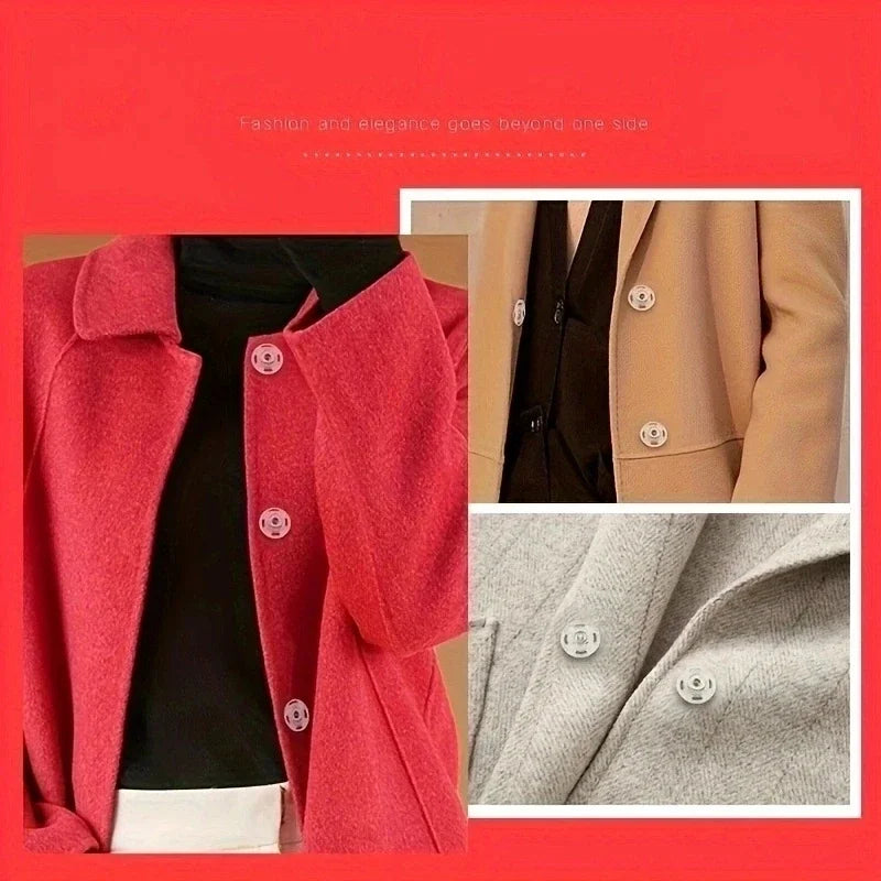 10Pair Transparent Fastener Sewing Accessories Invisible Acrylic Snap Fastener Round DIY Press Stud Zpaxo