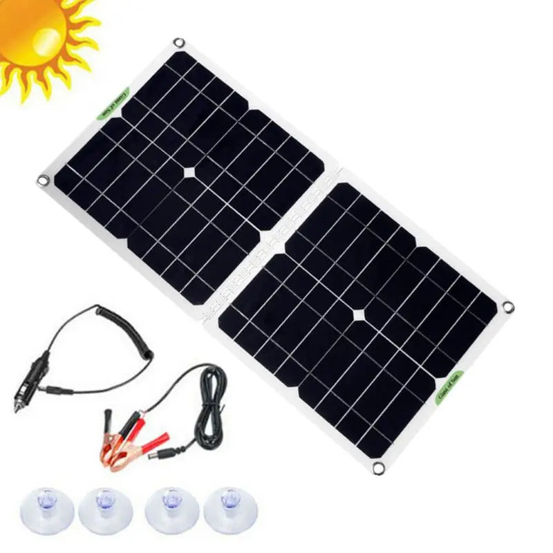100W 12V5V Foldable 2 USB Solar Panel Cell Phone Tablet Computer Zpaxo