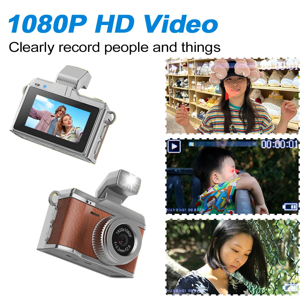 S150 New Retro Wearable Mini Camera HD 1080P With 0.96" IPS Screen Portable Pocket Video Recorder Very Small Camera Gift Zpaxo