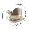 Baby Bath Seat Baby Bath Chair With Steering Wheel Bathing Support Portable Comfortable Washing Device For Girls Home Travel Zpaxo Beige United States