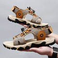 Summer Men Sandals Leather Mens Casual Shoes Outdoor Beach Roman
