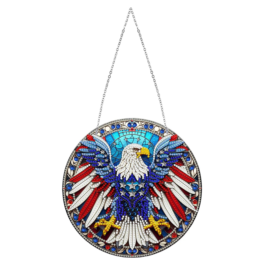 Sun Catcher Diamond Painting Hanging Pendant Butterfly Rhinestone Art Window Pendants Dragonfly Moose for Garden Window Decor Zpaxo KJ0108