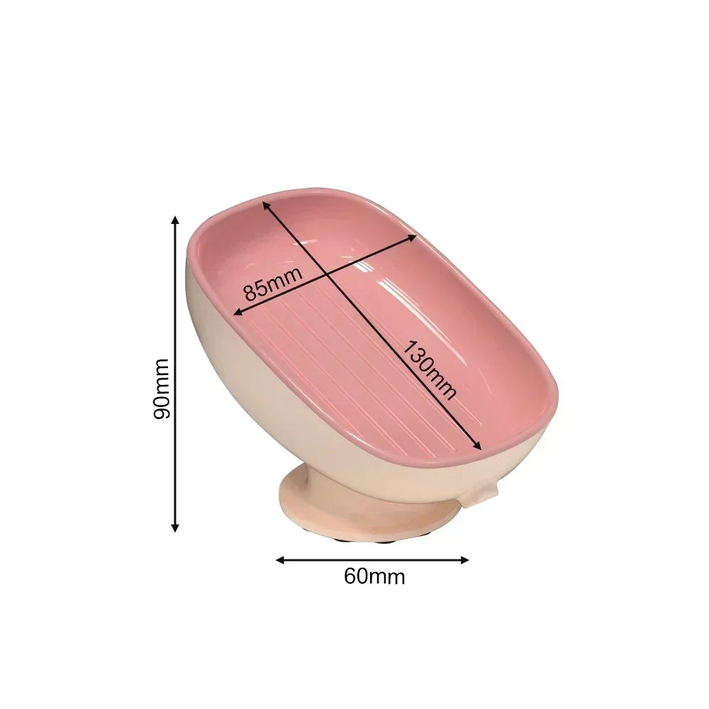 Hot Super Suction Cup Soap Dish with Drain Water for Bathroom Soap Holder Kithcen Sponge Holder Soap Container Bathroom Supplies Zpaxo Pink
