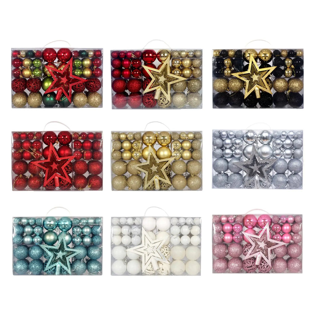 Christmas Ball Ornaments DIY Decorative Durable Tree Star Hanging Zpaxo