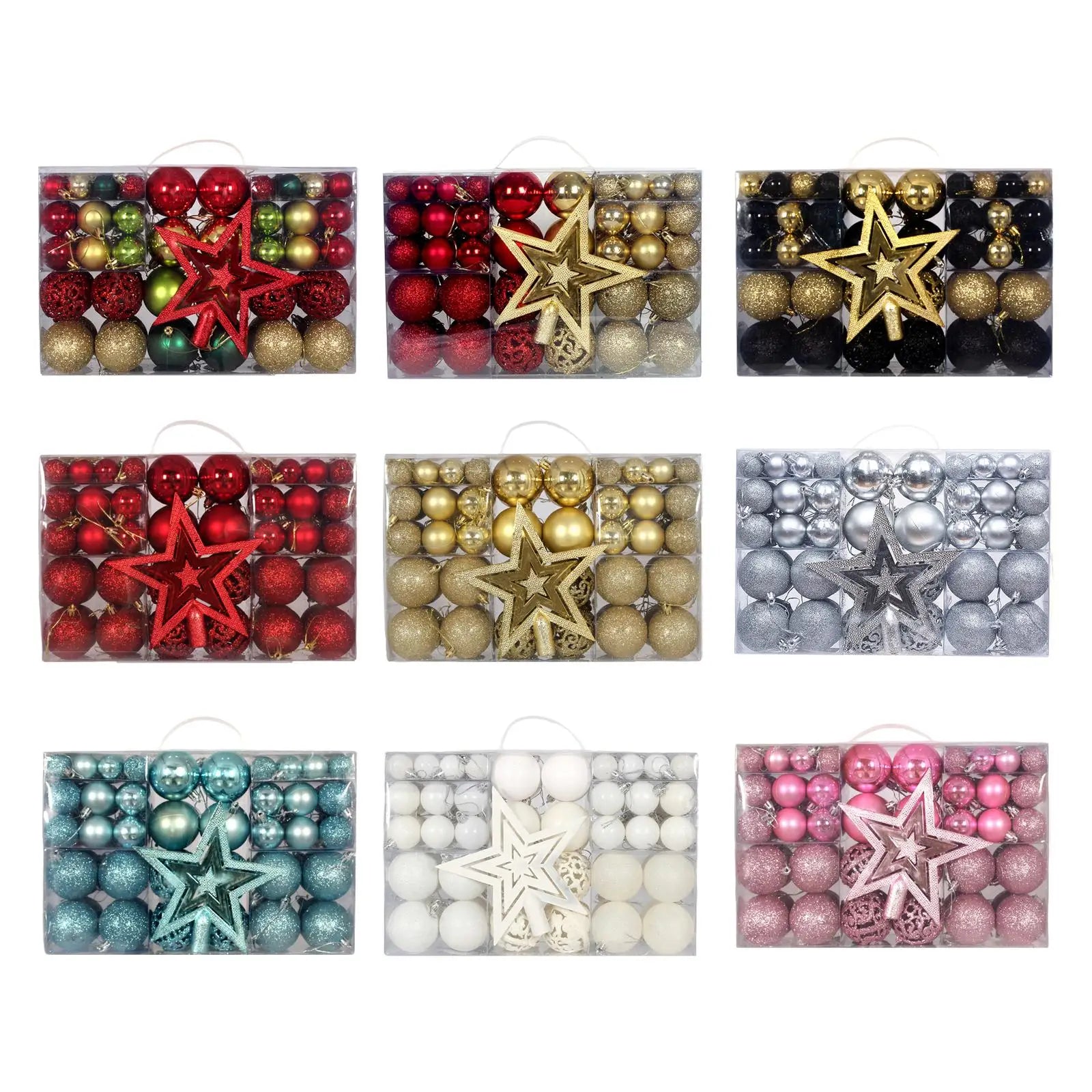 Christmas Ball Ornaments DIY Decorative Durable Tree Star Hanging Zpaxo