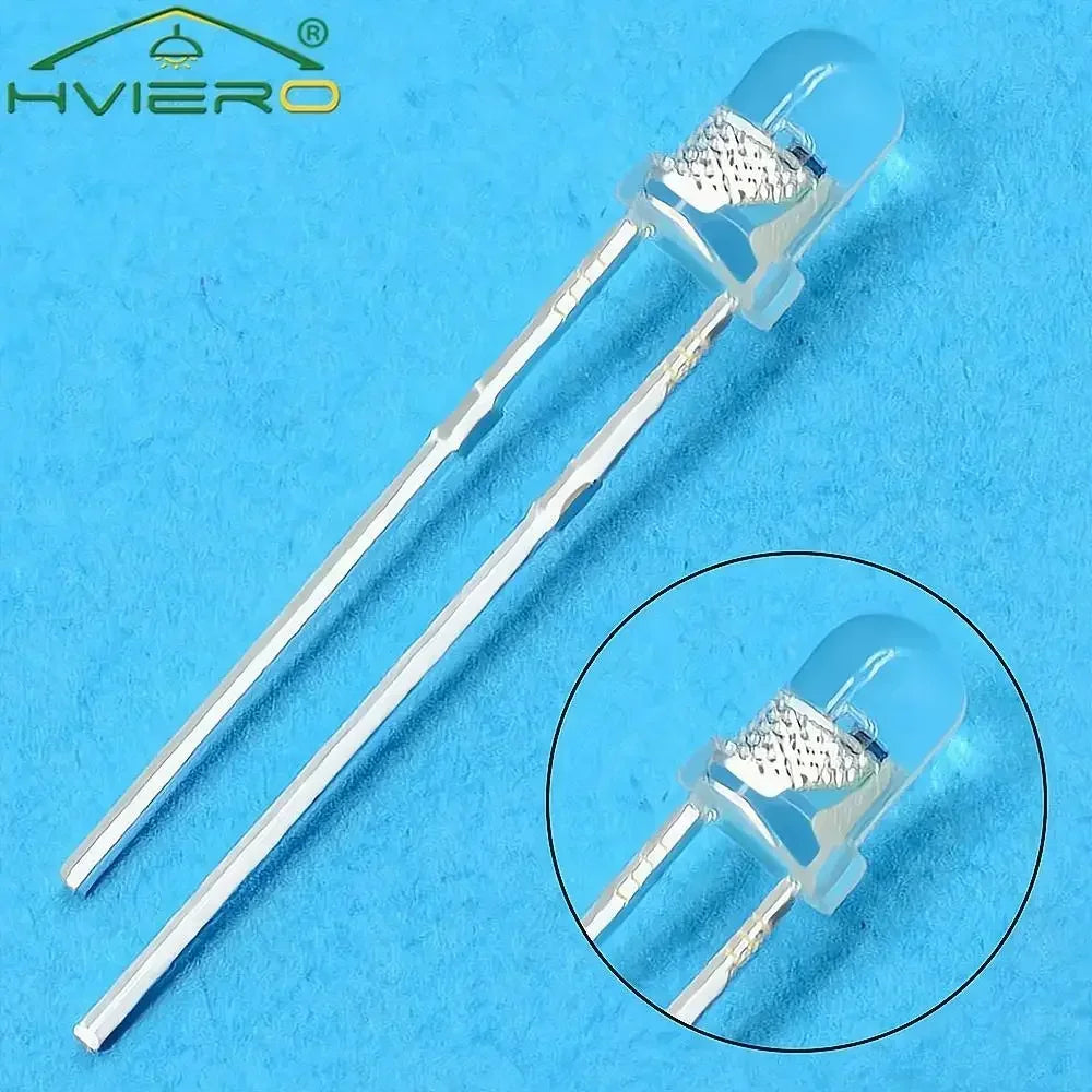 10-Pack 3mm RGB Flash LED Bulbs – Rainbow Flashing Diodes