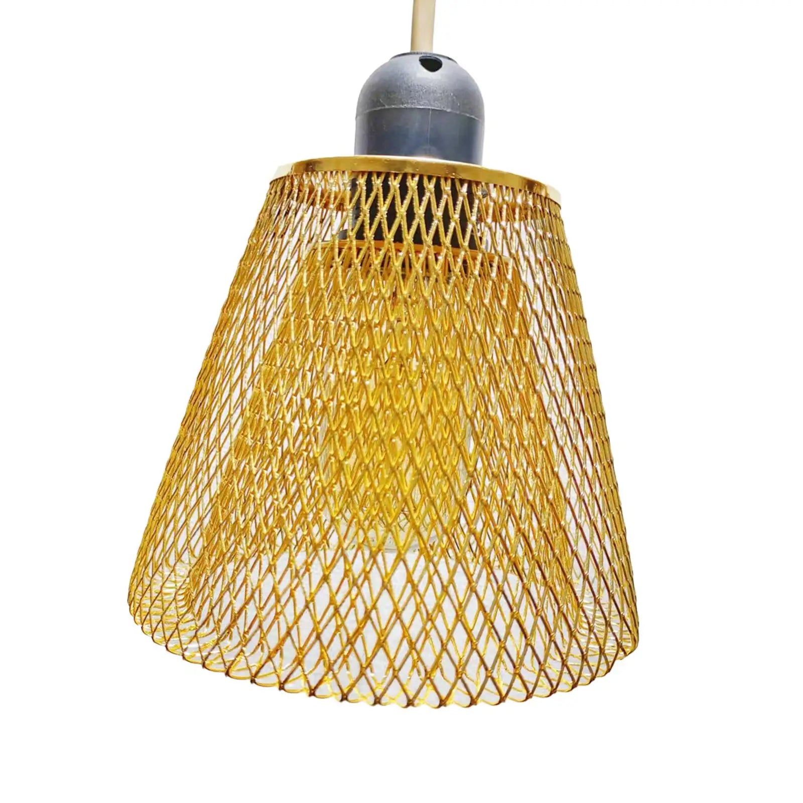 Vintage Woven Metal Pendant Lamp Shade – Boho Hanging Light Pendant Lamp Shade Zpaxo