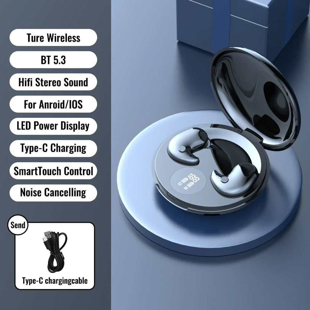 Bluetooth 5 3 Earphones Invisible Sleep Earbuds Wireless In-ear
