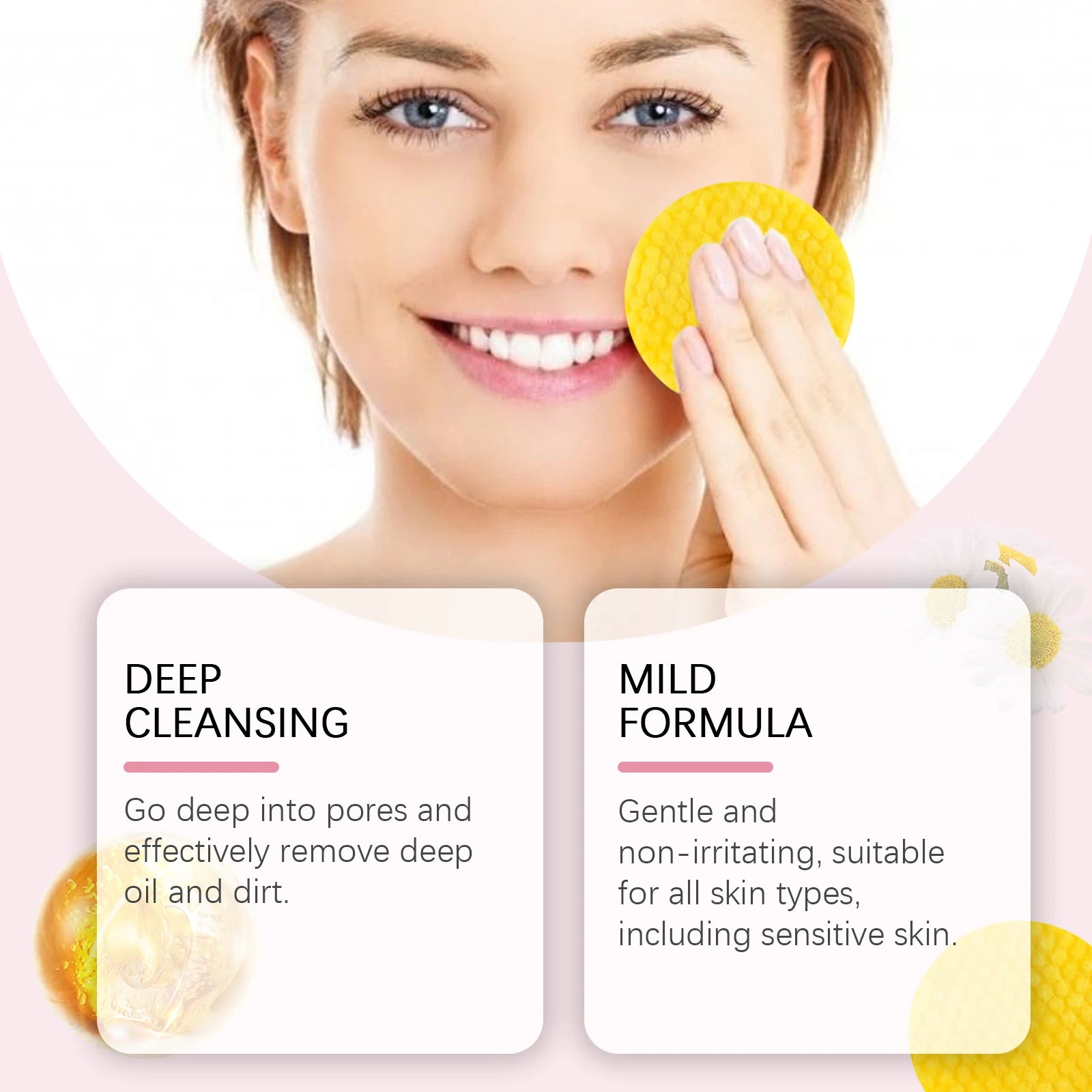 40pcs Turmeric Kojic Acid Facial Cleansing Pads Exfoliating Cleaning Remover Pores Dirt Moisturizing Daily Face Clean Skin Care Zpaxo