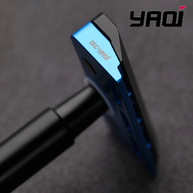 2026 Tachi Aluminum Version YAQI Light Weight Single Edge Safety Razor Black And Blue Colors for Smooth Shaving Experience Zpaxo