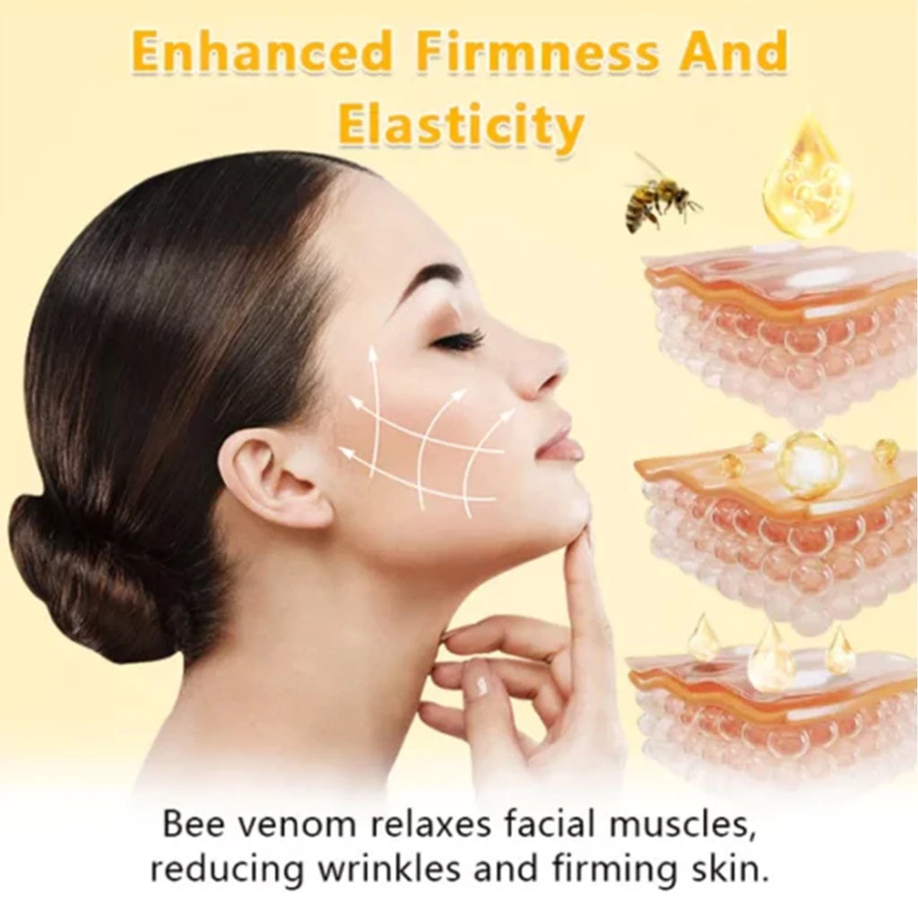 Bee Venom Anti Aging Facial Serum Bee Complex Wrinkle Reducer Intensive Firming Treatment for Dry Skin Brightening Hydration15ml Zpaxo