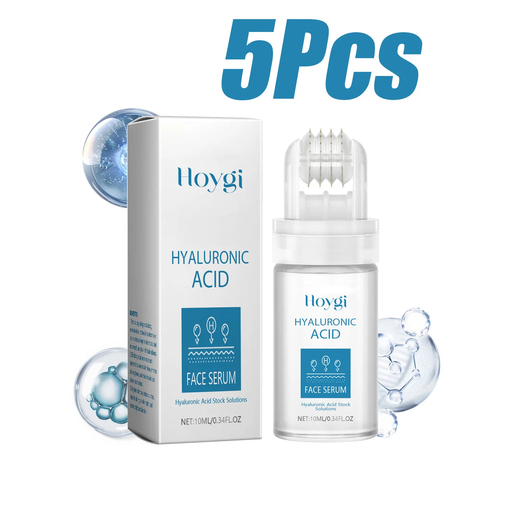 Hoygi 0.25mm Hyaluronic Acid Microneedle Roller Serum Kit Microneedle Roller Serum Zpaxo 5 Pcs