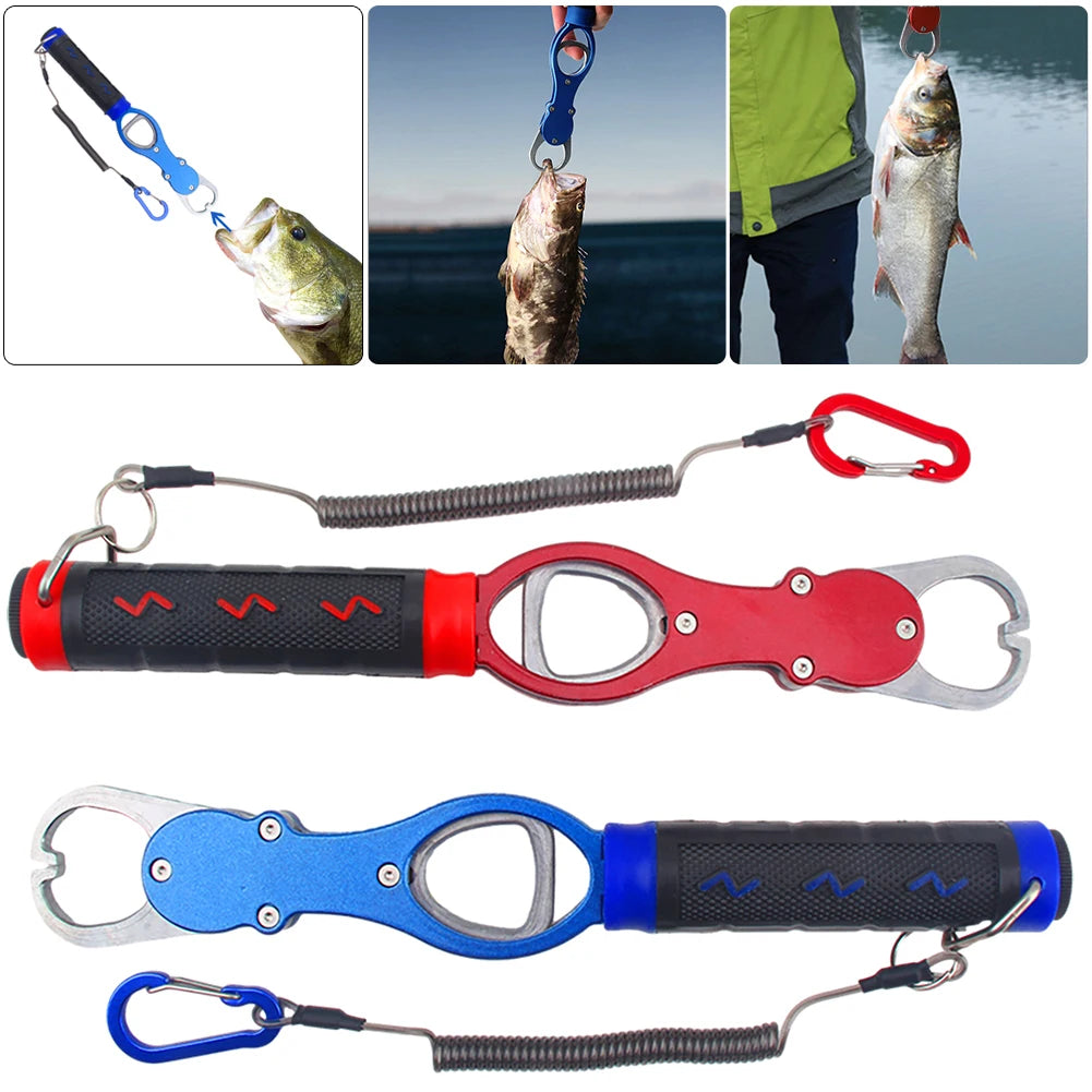 Fishing Pliers Fish Lip Gripper Weight Scale Line Split Ring Tool
