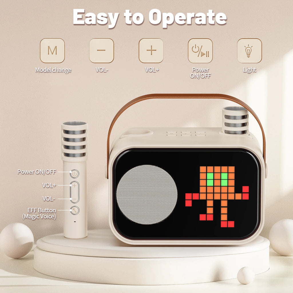 D58 Bluetooth Speaker Karaoke Machine Portable System Wireless