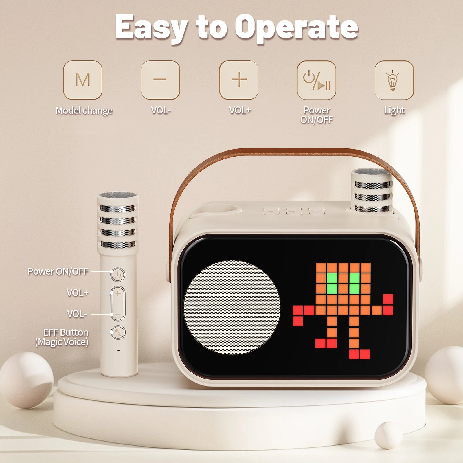 D58 Bluetooth Speaker Karaoke Machine Portable System Wireless