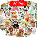 10-100Pcs Funny Cat Stickers DIY Scrapbooking School Supplies Children Stationery Decoration For DIY Decoration Gifts Kit Set Zpaxo 50pcs