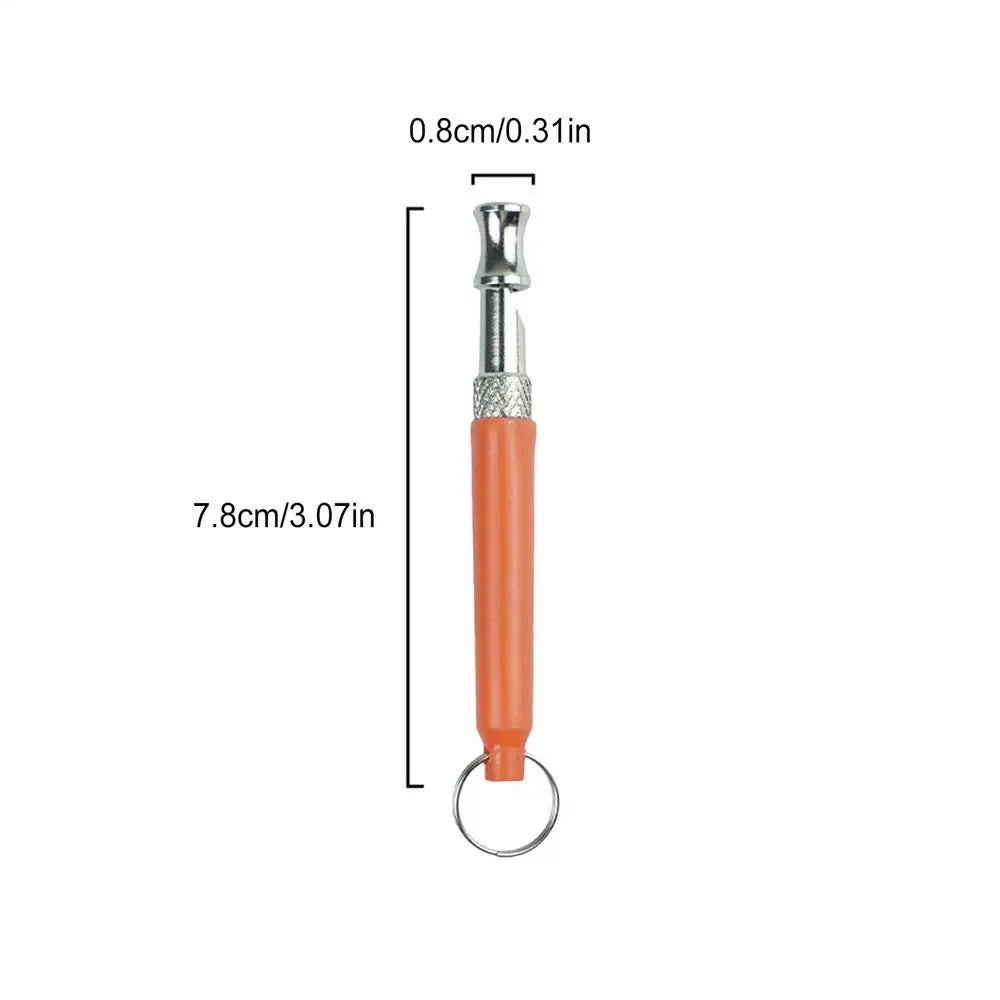 Adjustable Ultrasonic Dog Whistle Metal Anti Barking Tool Silent Zpaxo Orange