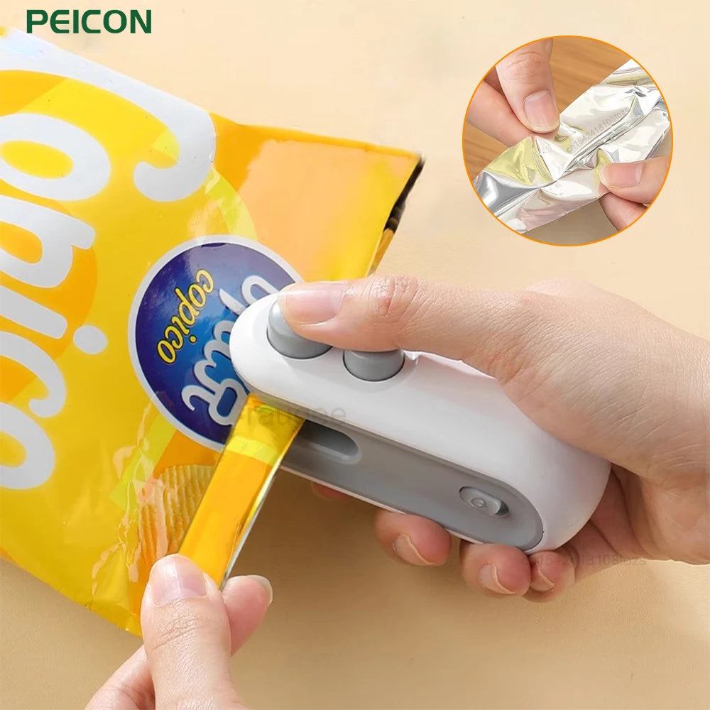 Mini Sealing Machine 2IN1 Heat Sealer Storage Bag Package Plastic