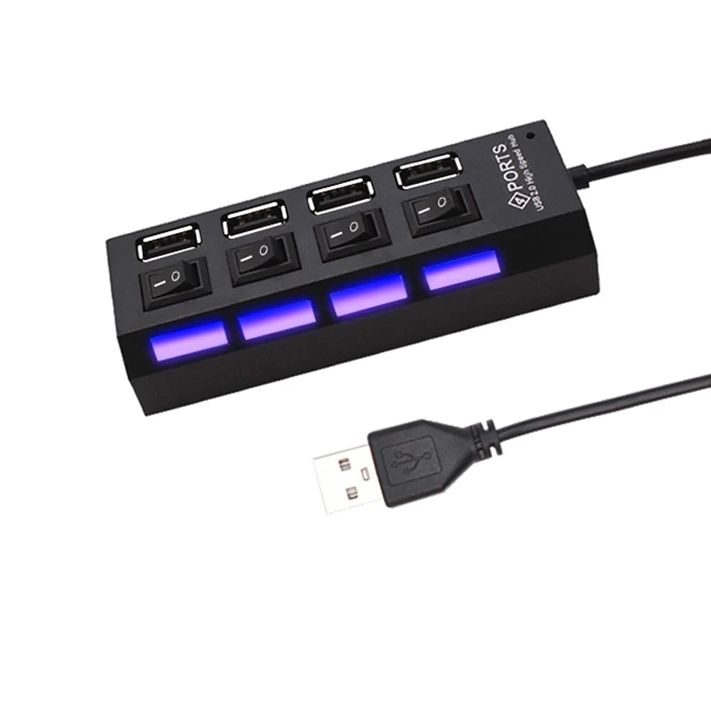 USB HUB USB 2.0 Switch USB Hub 3.0 Adapter High Speed Multi 4/7 Ports Hub USB On/Off Switch Portable USB Splitter For PC Laptops Zpaxo