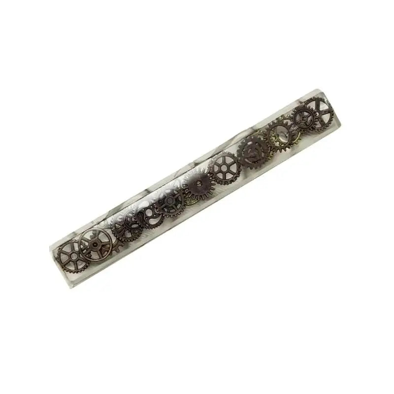 652F Glowing Gears Pattern 6 25U Keyboards Spacebars Resins Material Zpaxo