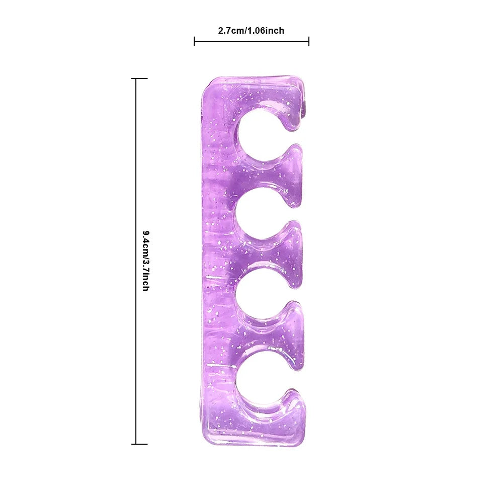 2pcs=1 Pair Soft Silicone Nail Dividers for Foot Comfort Support - Transparent Toe & Finger Splitters with C-Shaped Cutouts, Odo Zpaxo