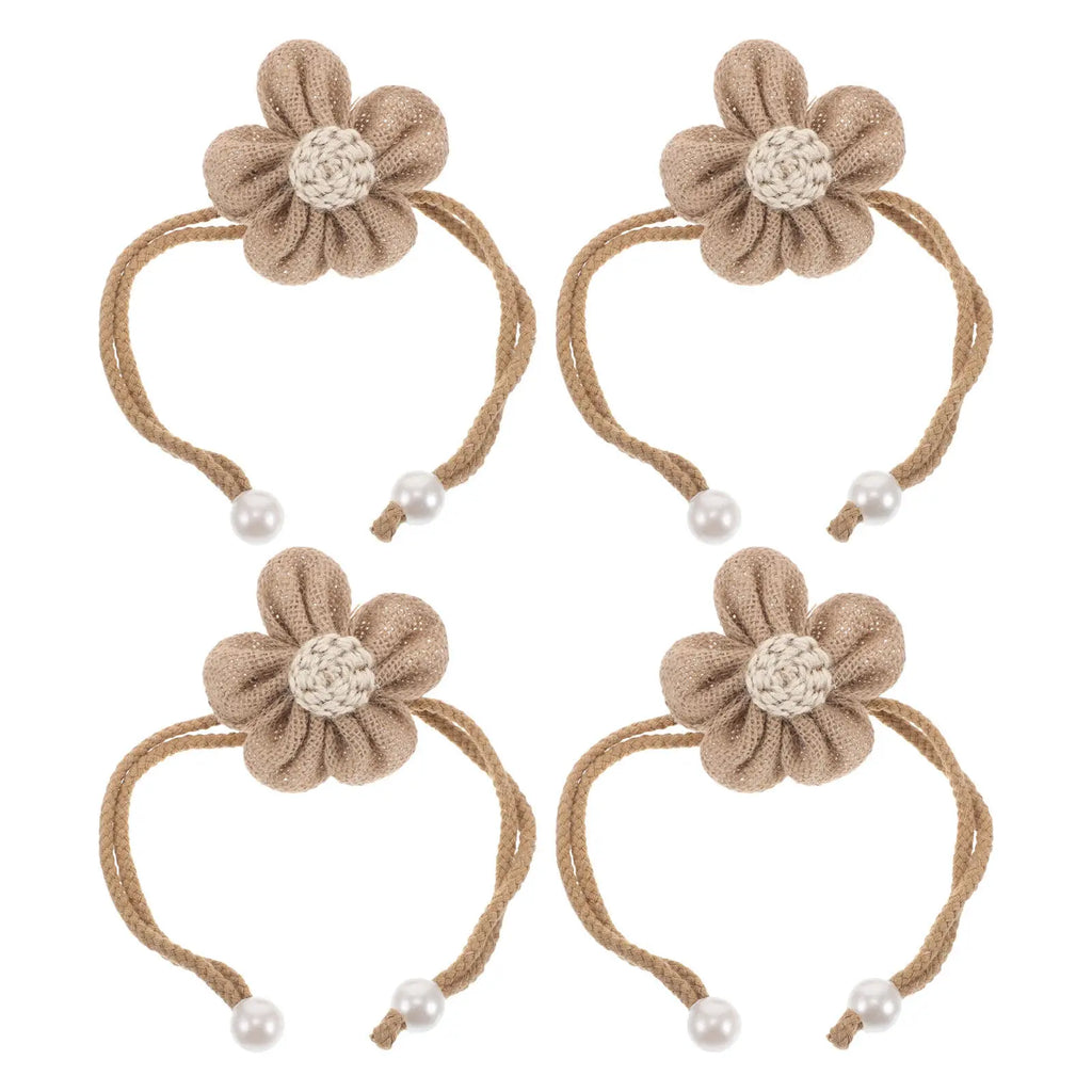 Window Curtain Tiebacks Adjustable Burlap Rope Rustic Floral Drapery