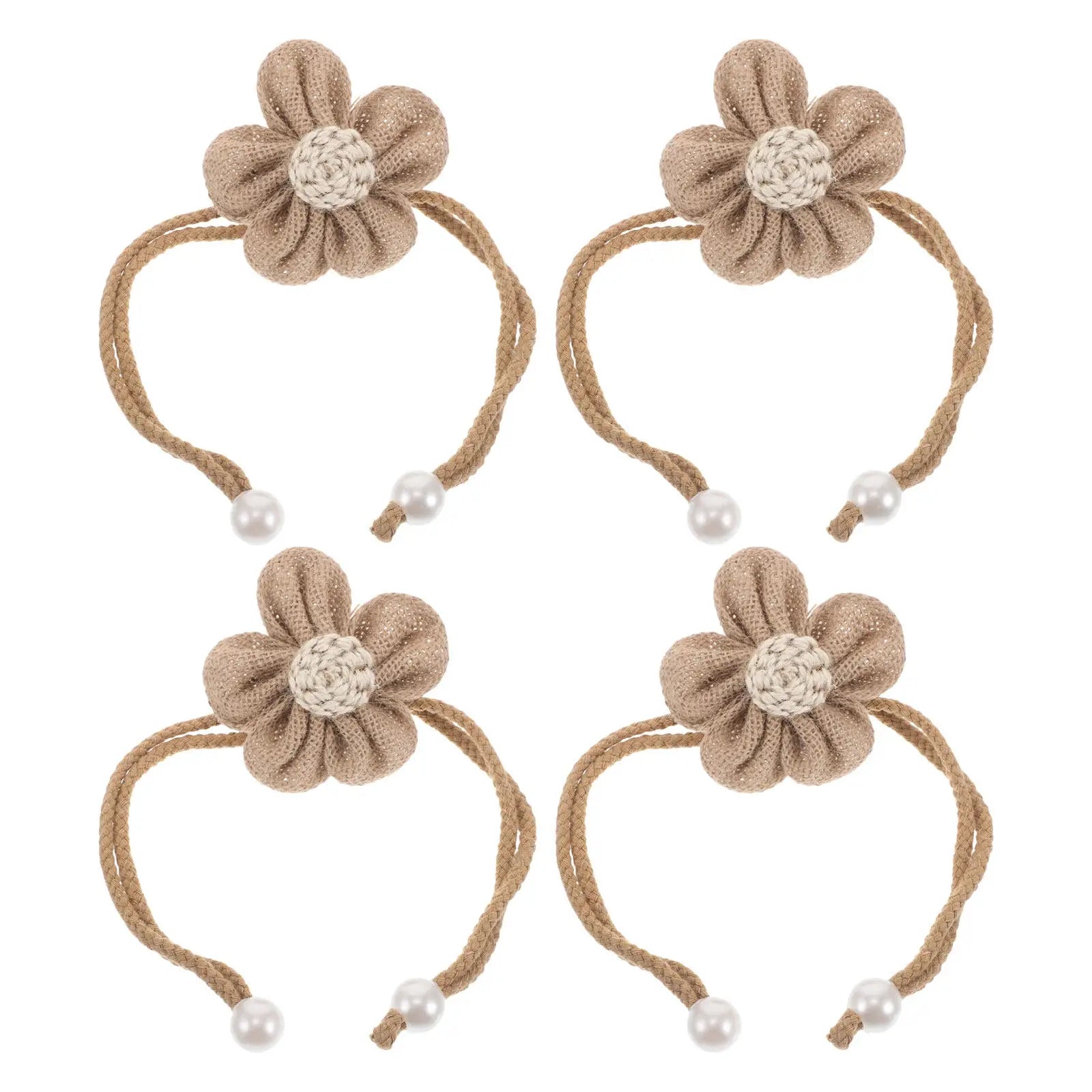 Window Curtain Tiebacks Adjustable Burlap Rope Rustic Floral Drapery