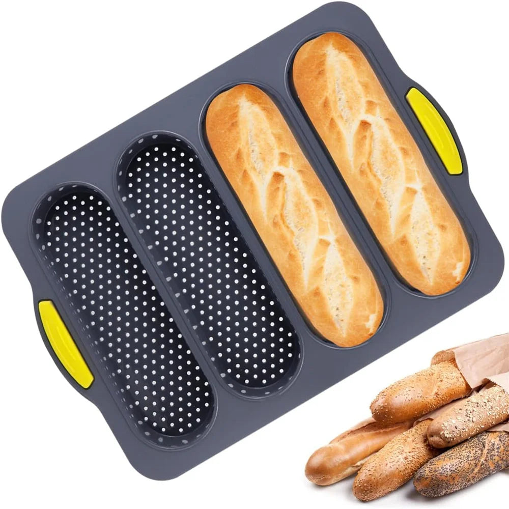 Baguette Baking Tray Mold 4 Waves Bread Dog Tool Hamburger Toast Zpaxo