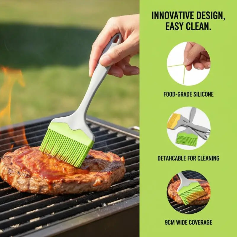 Large Silicone Basting Brush – 9CM Wide BBQ & Baking Brush