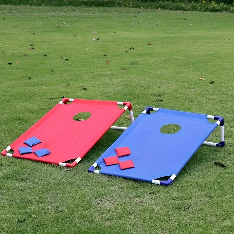 Red Blue Portable Corn Hole Game Foldable Durable Beach Bag