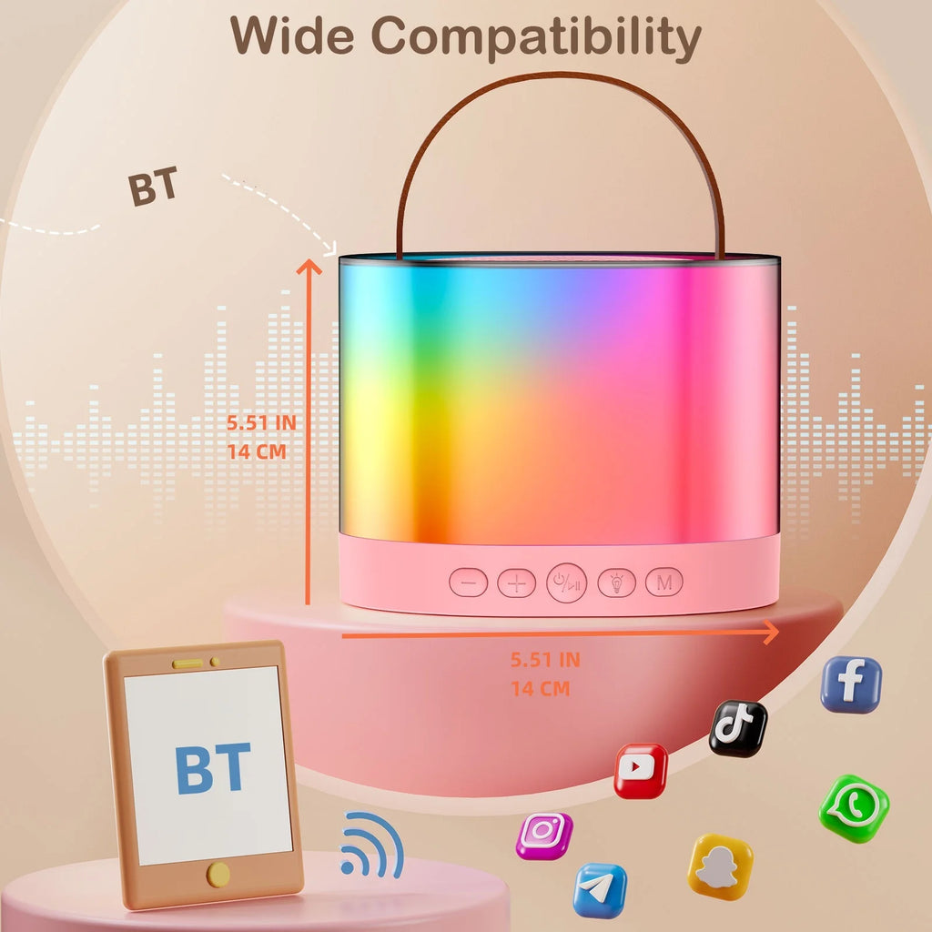 D23 Karaoke Machine 2 Wireless Microphones Portable 5 0 PA Bluetooth
