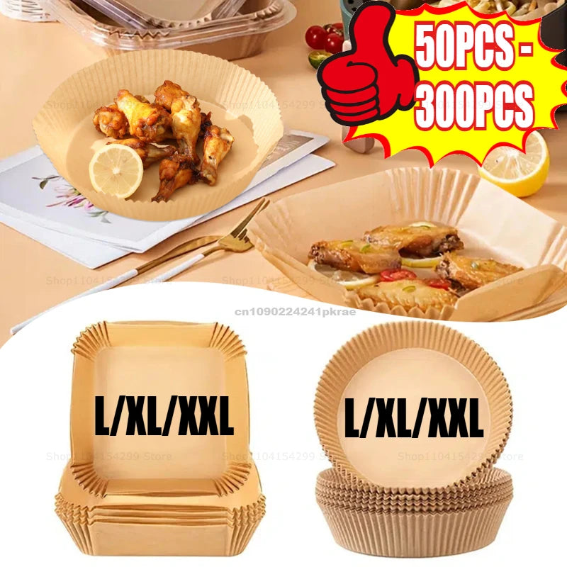 Paper for Airfrier Anti Fat Hot Air Fryer Silicone Oil Paper Air Fryer Liner Non-fat Paper Oven Accessories Nonstick Parchment Zpaxo