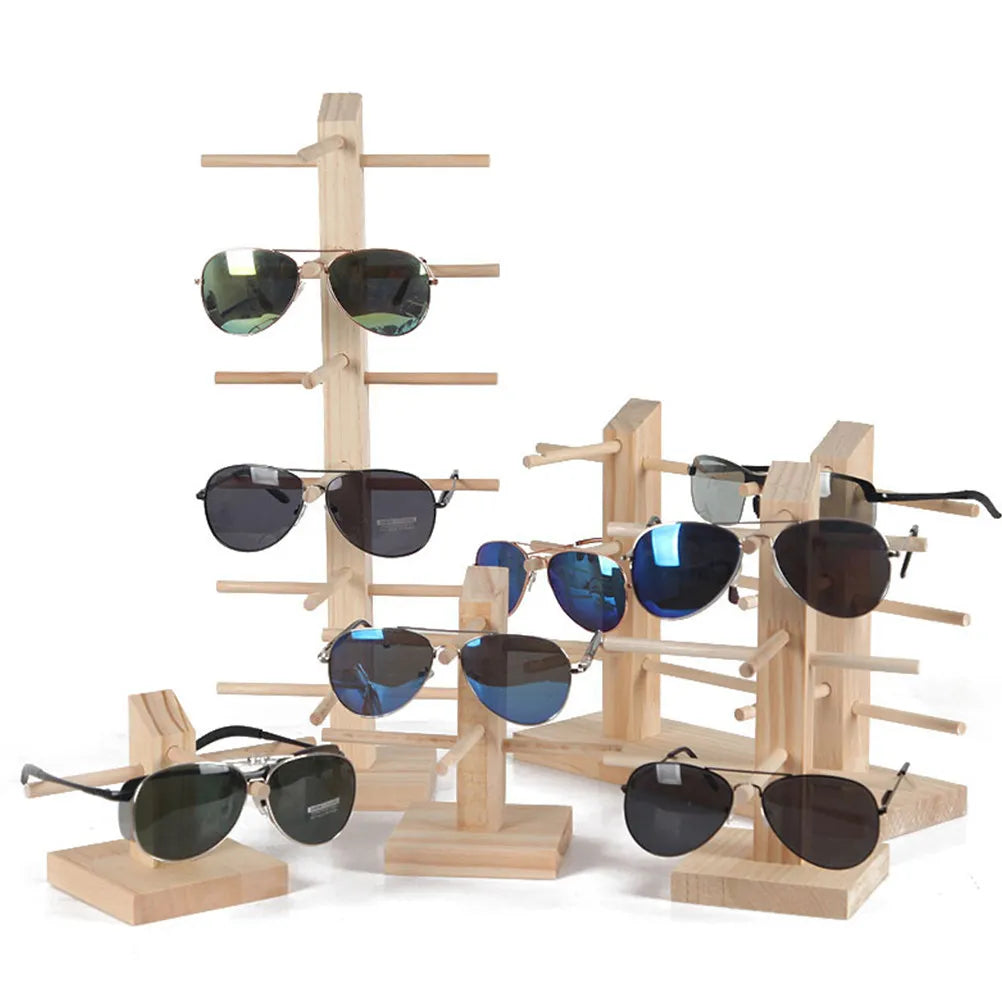 Exquisite Wood Glasses Frame Holder Smooth Surface Earring Hanging