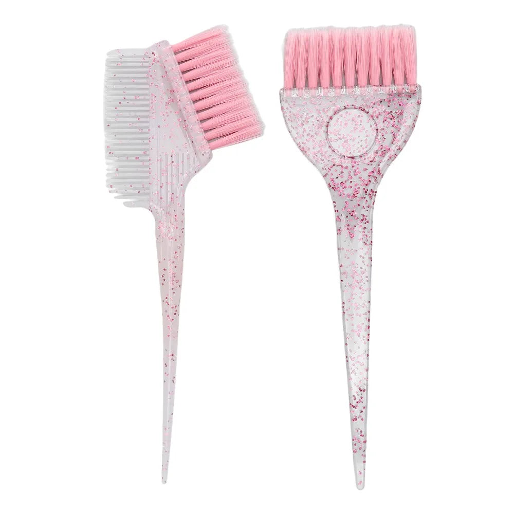Double-sided Comb Hair Dyeing Brushes Soft Bristle Brush Pink Barbers Zpaxo