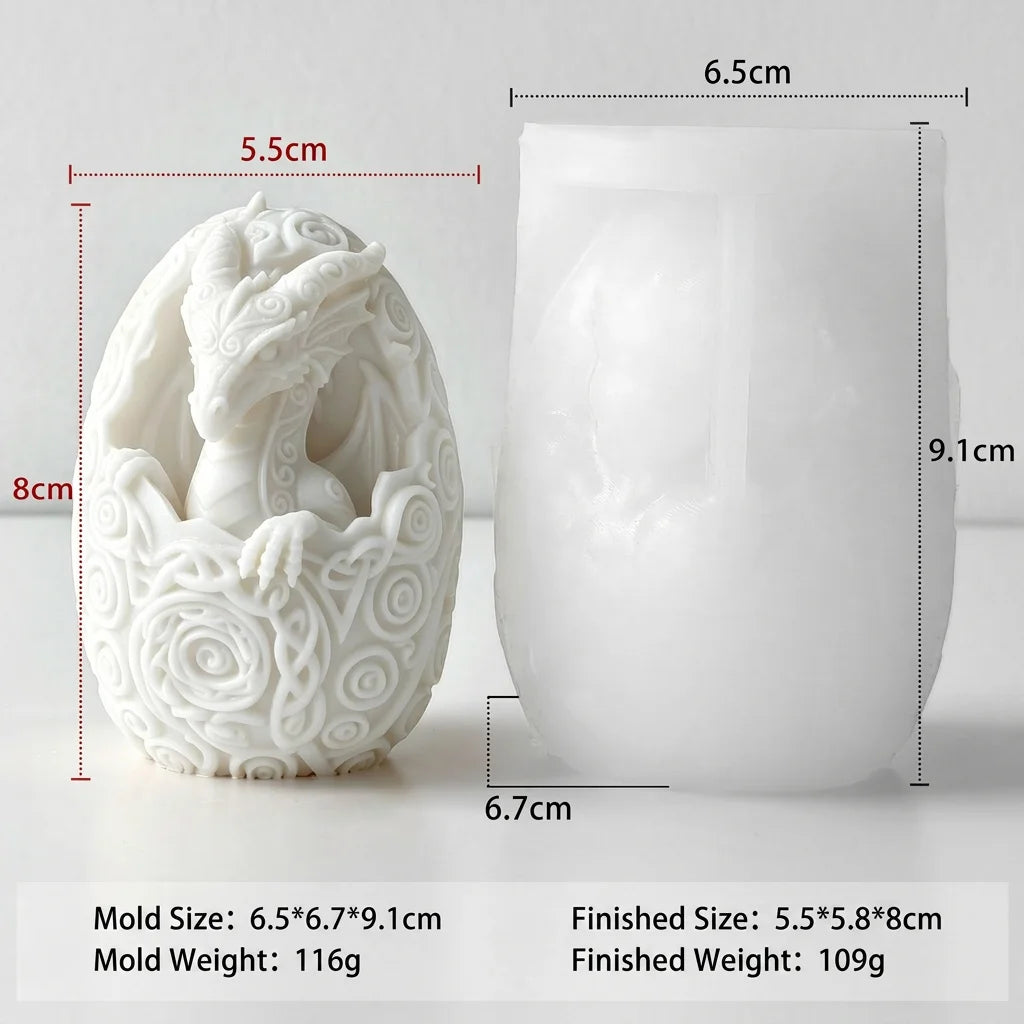 3D Dinosaur Egg Silicone Mold – DIY Candle Resin Soap Craft