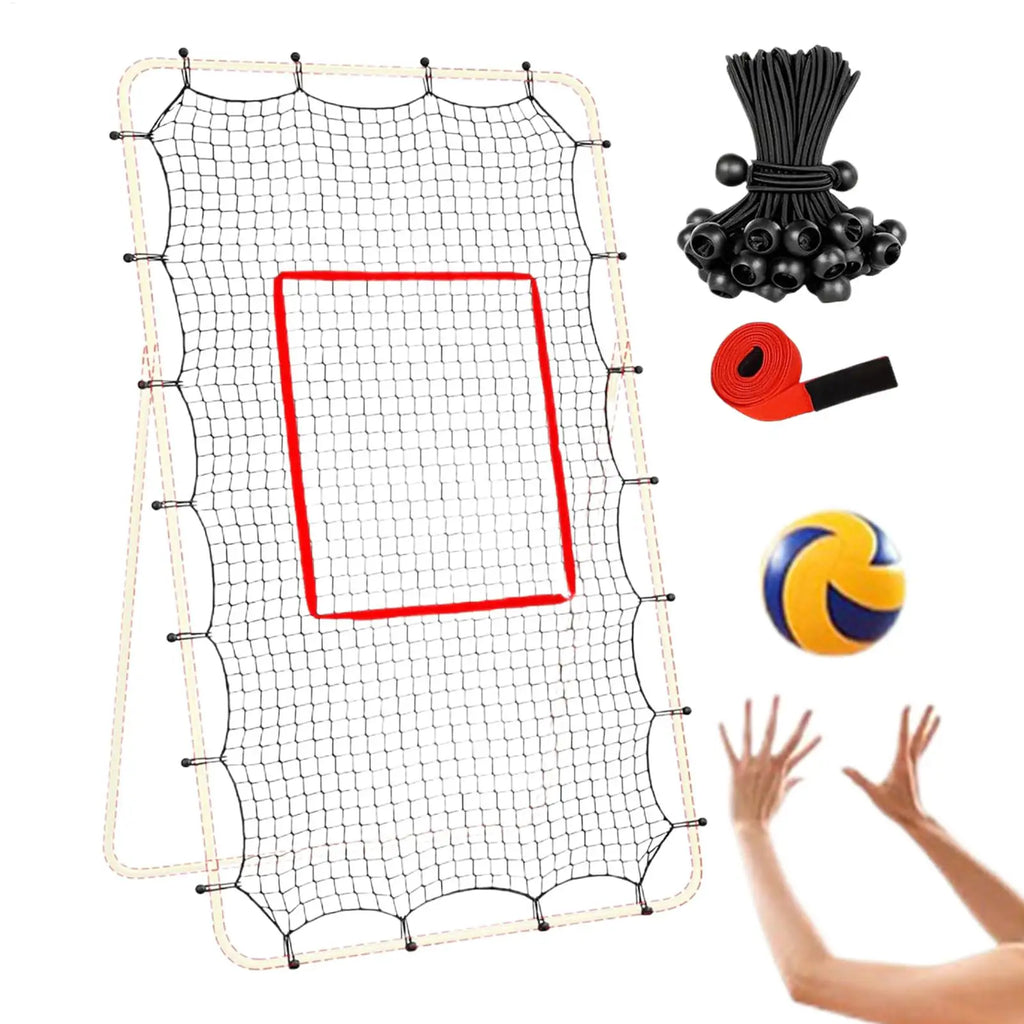 Volleyball Rebounder Net Mesh Adjustable Catcher Fit 74Ft Frame 28