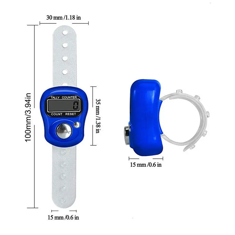 Electronic Digital LCD Finger Ring Tally Counter Mini Row Button Clicker Hand Held Counter Ring For Sewing Knitting Weave Tool Zpaxo