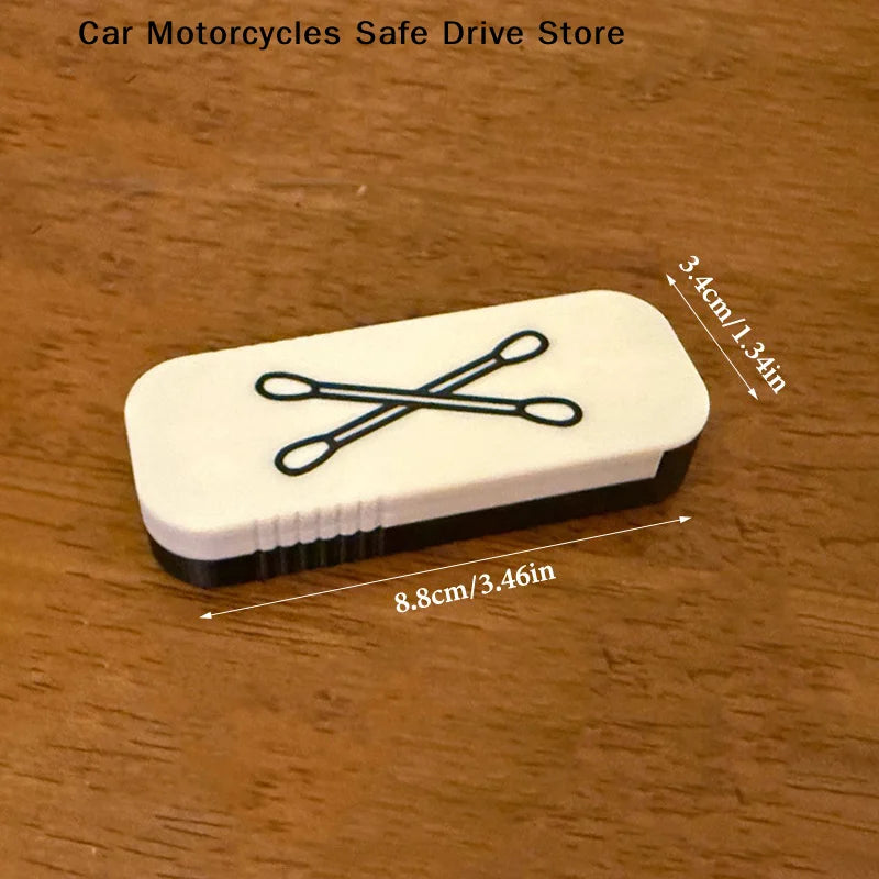 CMNew Mini Sliding Cotton Swab Storage Box Keychain Portable Case