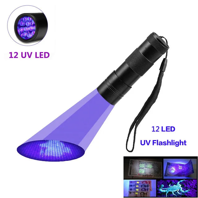 POCKETMAN 395nm UV Flashlight – 21/51/100 LED Black Light UV Flashlight Zpaxo 12LED